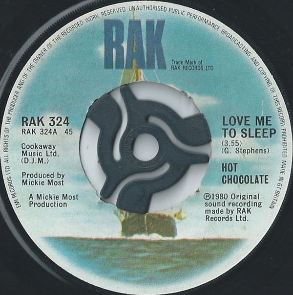 Hot Chocolate - Love Me To Sleep - Used Vinyl Record 7" image 1