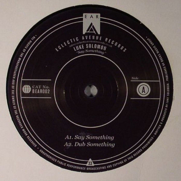 Luke Solomon - Say Something - Vinyl Record 12" image 1