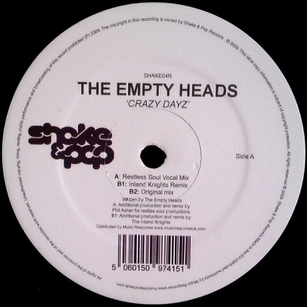 Empty Heads - Crazy Dayz - Vinyl Record 12" image 1
