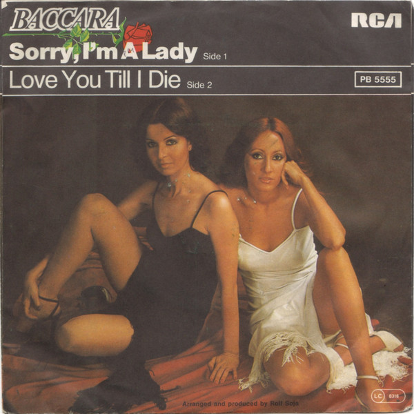 Baccara - Sorry, I'm A Lady - Used Vinyl Record 7" image 1