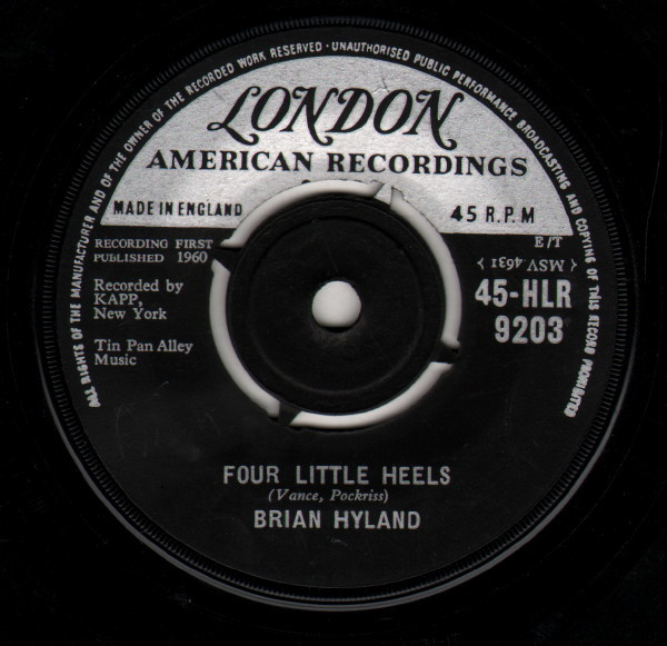 Brian Hyland - Four Little Heels - Used Vinyl Record 7" image 1