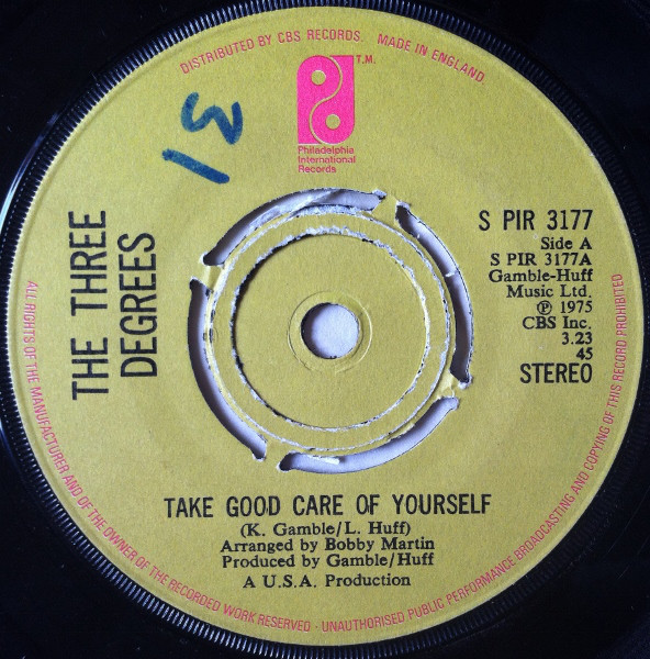 Three Degrees - Take Good Care Of Yourself - Used Vinyl Record 7" image 1