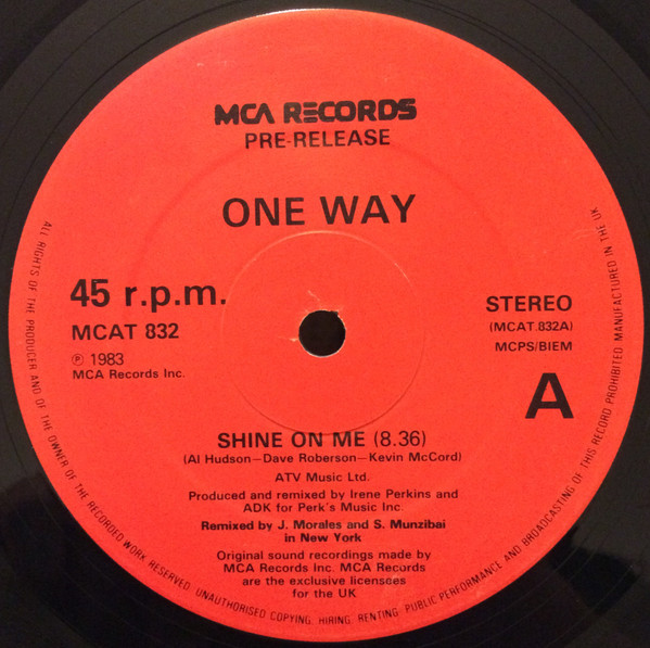 One Way - Shine On Me - Used Vinyl Record 12" image 1