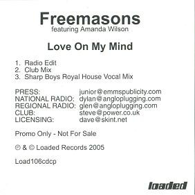 Freemasons - Love On My Mind - Used CD image 1