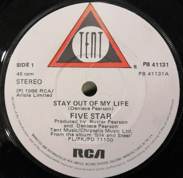 Five Star - Stay Out Of My Life - Used Vinyl Record 7" image 1