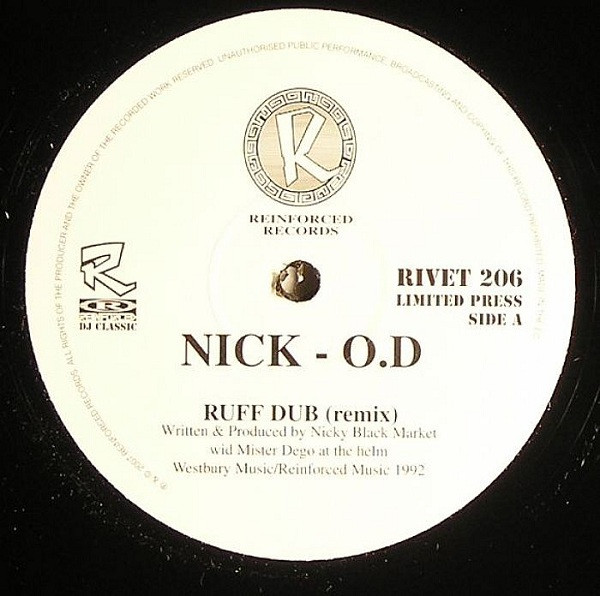 Nick OD - Ruff Dub (Remix) / Bad Bad Man - Vinyl Record 12" image 1