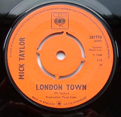 Mick Taylor - London Town / Hoboin' - Used Vinyl Record 7" image 1