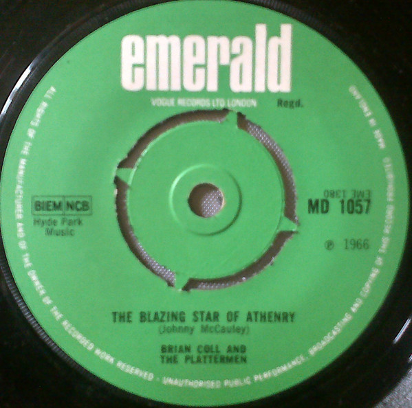 Brian Coll - Blazing Star Of Athenry - Used Vinyl Record 7" image 1