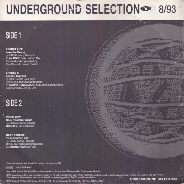 Underground Selection 8/93 - Used image 1