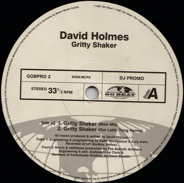 David Holmes - Gritty Shaker - Used Vinyl Record 12" image 1