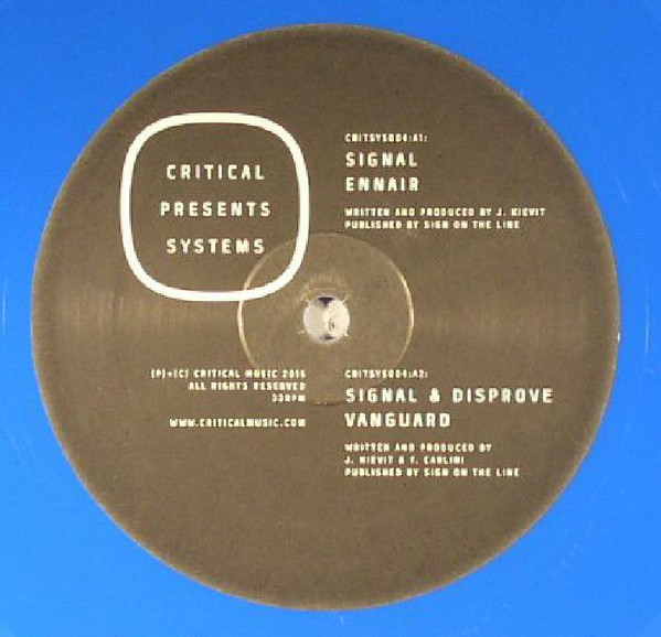 Signal - Critical Presents: Systems 004 - Vinyl Record 12" image 1