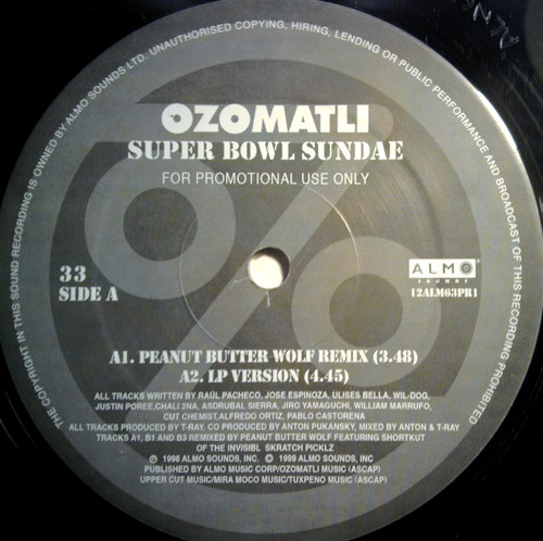 Ozomatli - Super Bowl Sundae - Vinyl Record 12" image 1