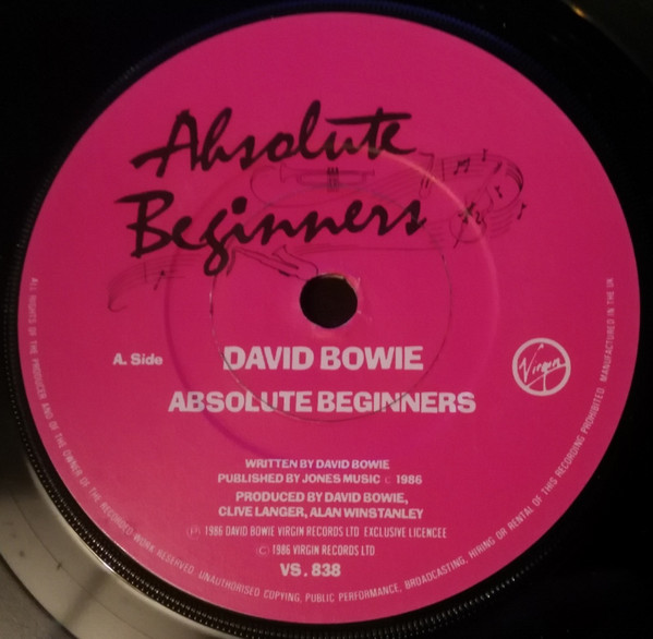 David Bowie - Absolute Beginners - Used Vinyl Record 7" image 1