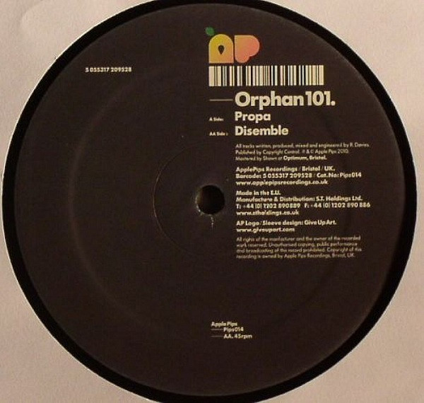 Orphan101 - Propa / Disemble - Vinyl Record 12" image 1
