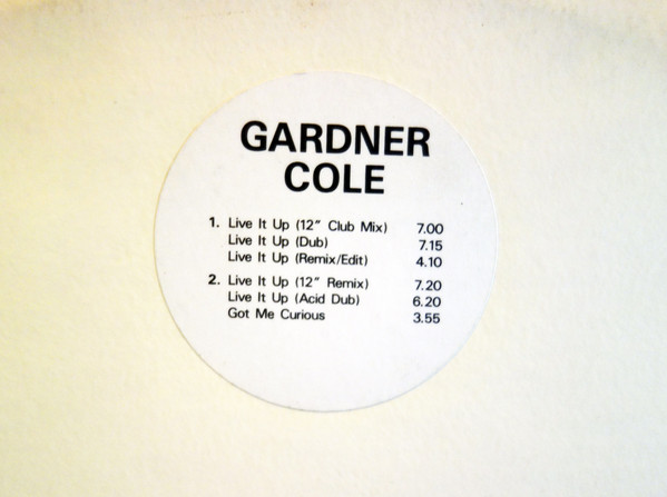 Gardner Cole - Live It Up - Used Vinyl Record 12" image 1