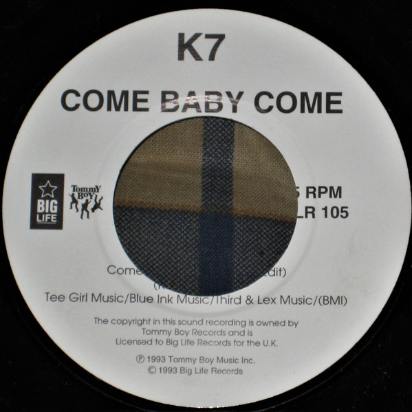 K7 - Come Baby Come / Hi De Ho - Used Vinyl Record 7" image 1
