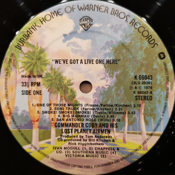Commander Cody And H - We've Got A Live One Here! - Used Vinyl Record image 1