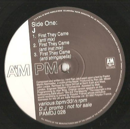 J. - First They Came / Born On The Wrong Side Of Town - Used image 1