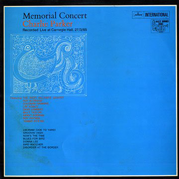 Various - Memorial Concert - Charlie Parker - Used Vinyl Record image 1