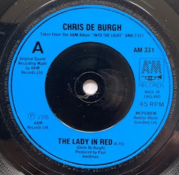 Chris de Burgh - Lady In Red - Used Vinyl Record 7" image 1