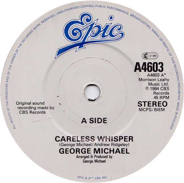 George Michael - Careless Whisper - Used Vinyl Record 7" image 1