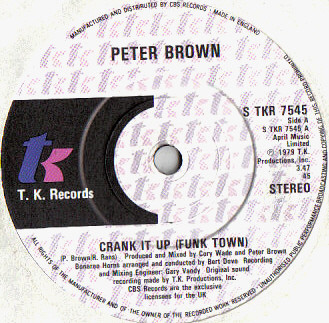 Peter Brown - Crank It Up (Funk Town) - Used Vinyl Record 7" image 1