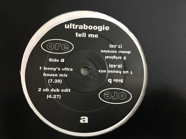Ultra Boogie - Tell Me - Used Vinyl Record 12" image 1