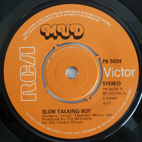 Mud - Slow Talking Boy - Used Vinyl Record 7" image 1