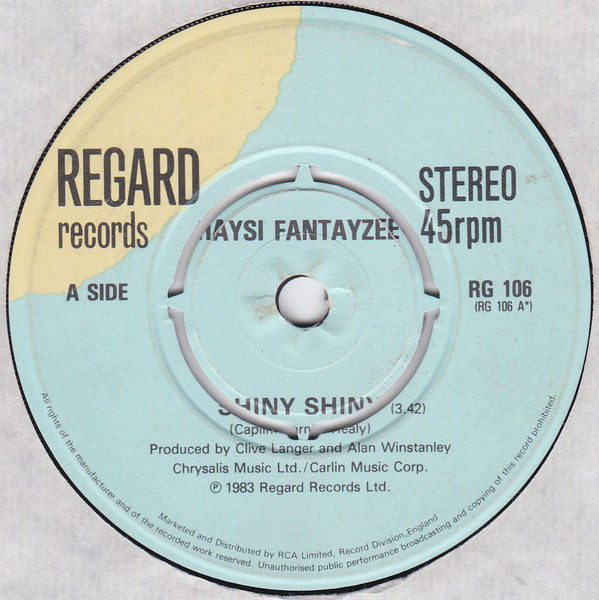 Haysi Fantayzee - Shiny Shiny - Used Vinyl Record 7" image 1