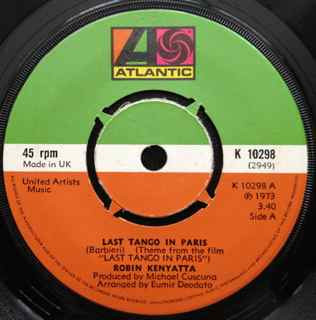 Robin Kenyatta - Last Tango In Paris - Used Vinyl Record 7" image 1