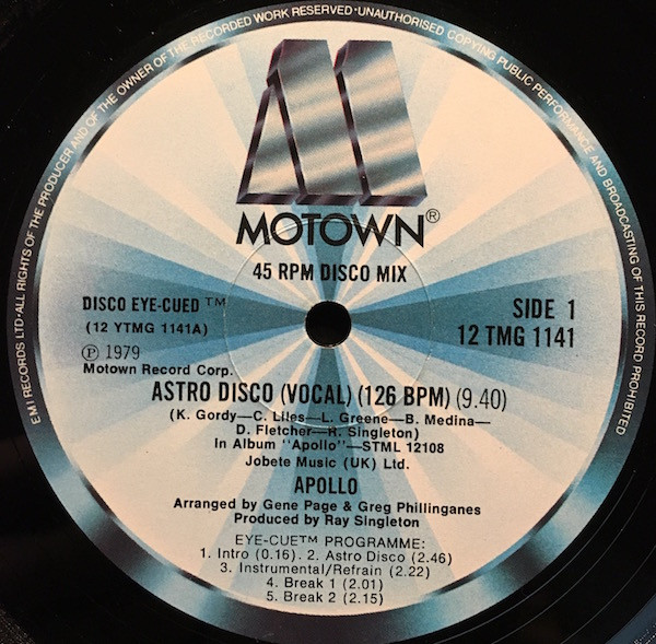 Apollo - Astro Disco - Used Vinyl Record 12" image 1