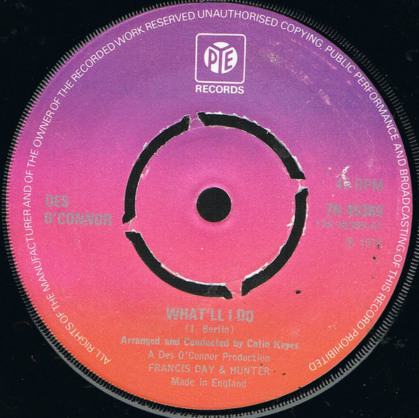 Des O'Connor - What'll I Do - Used Vinyl Record 7" image 1