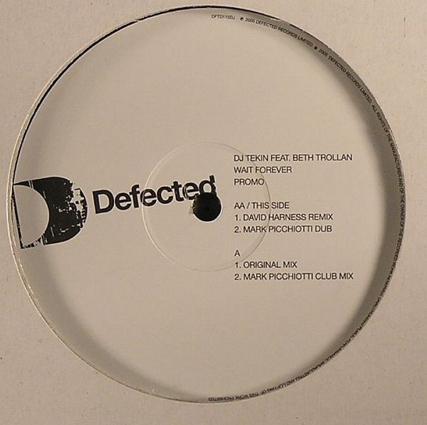DJ Tekin - Wait Forever - Vinyl Record 12" image 1