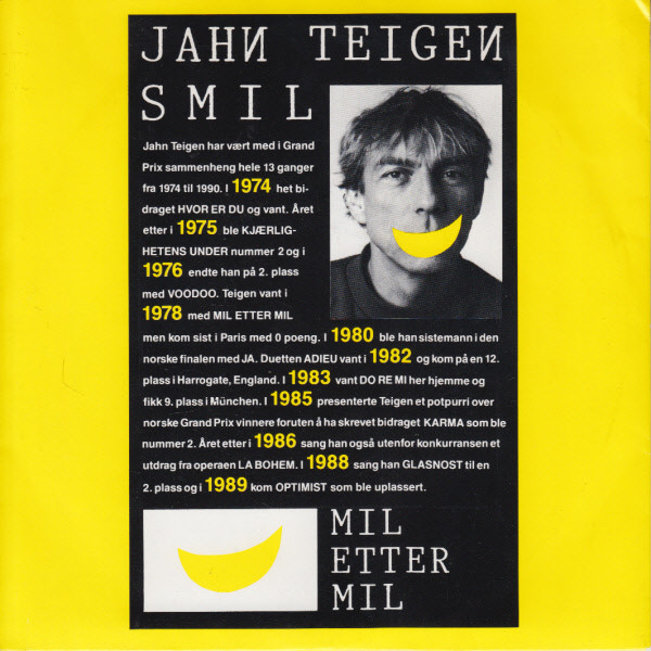 Jahn Teigen - Smil - Used Vinyl Record 7" image 1