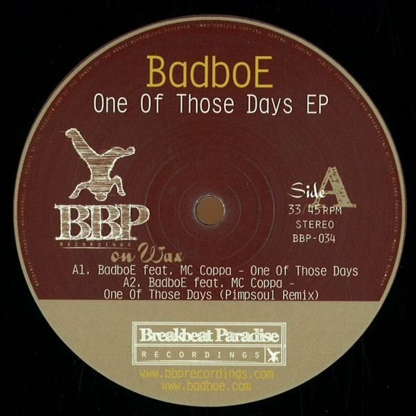 Badboe - One Of Those Days EP - Vinyl Record 12" image 1