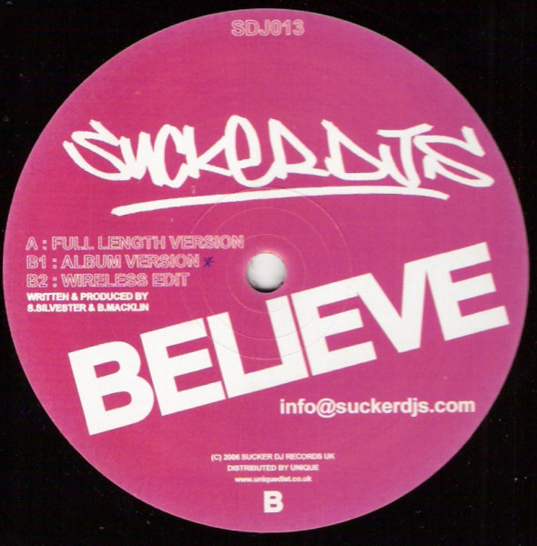 Sucker DJ's - Believe - Vinyl Record 12" image 1