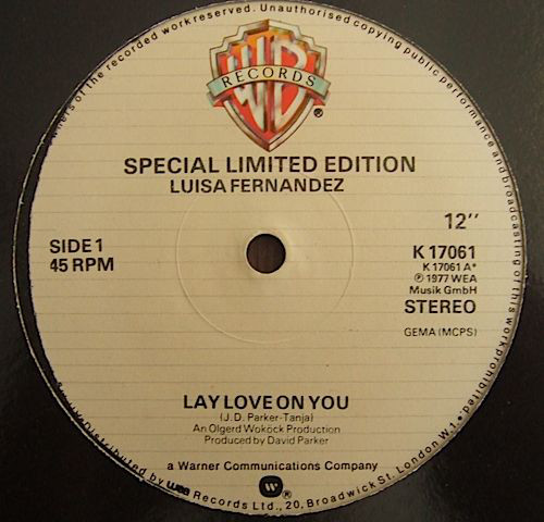 Luisa Fernandez - Lay Love On You - Used Vinyl Record 12" image 1