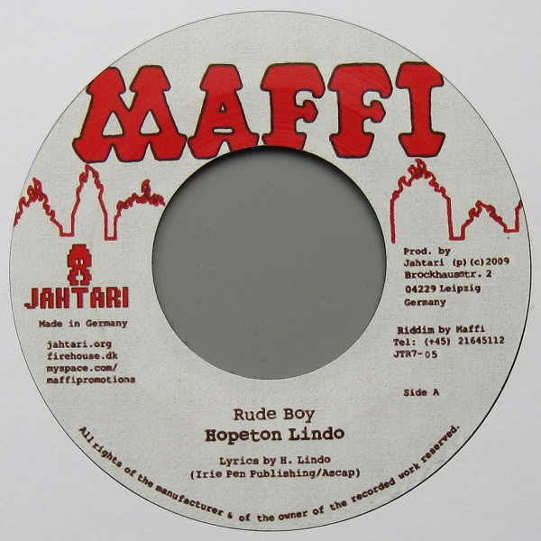 Hopeton Lindo - Rude Boy - Vinyl Record 7" image 1