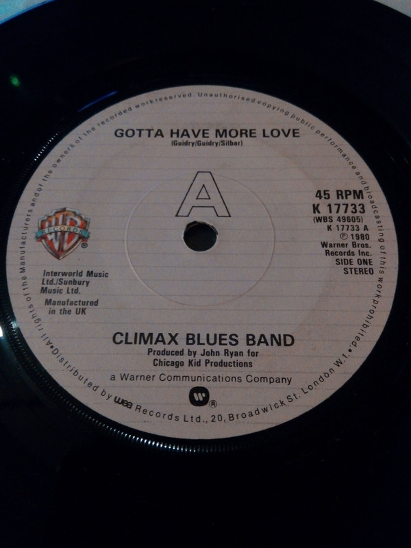 Climax Blues Band - Gotta Have More Love - Used Vinyl Record 7" image 1