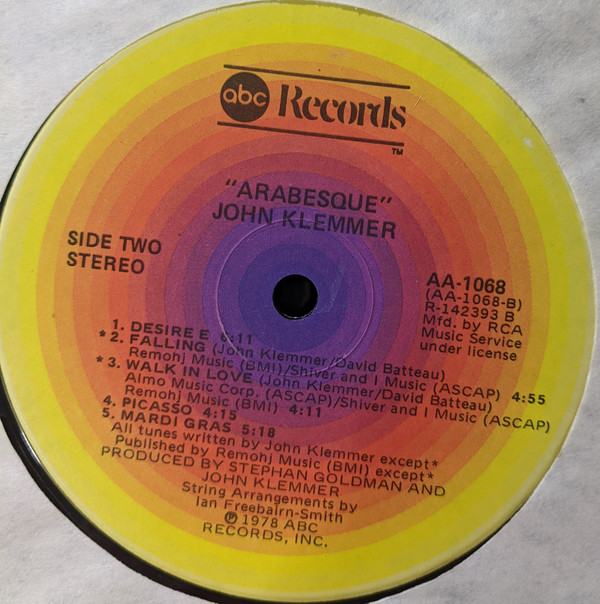 John Klemmer - Arabesque - Used Vinyl Record image 1