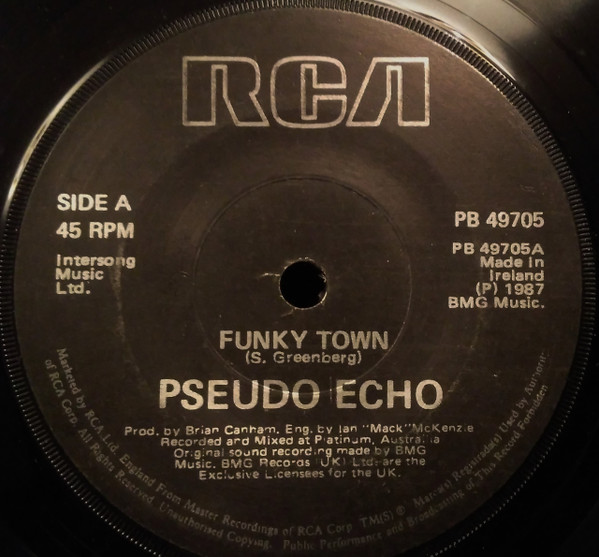 Pseudo Echo - Funky Town - Used Vinyl Record 7" image 1