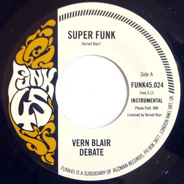 Vern Blair Debate - Super Funk - Vinyl Record 7" image 1