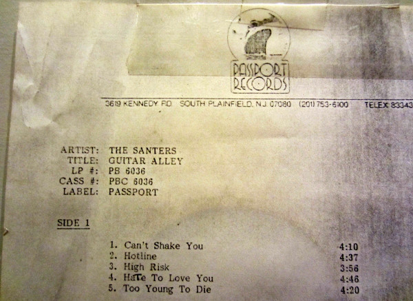 Santers - Guitar Alley - Used Vinyl Record image 1