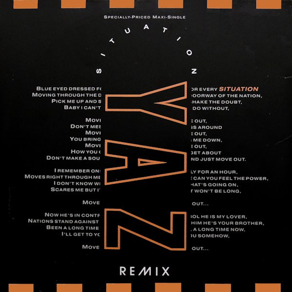 Yazoo - Situation (Remix) - Used Vinyl Record 12" image 1