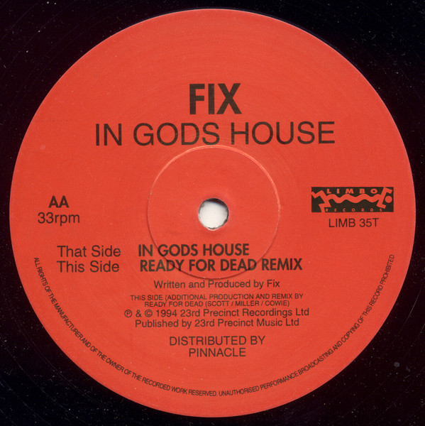 Fix - In Gods House - Used Vinyl Record 12" image 1