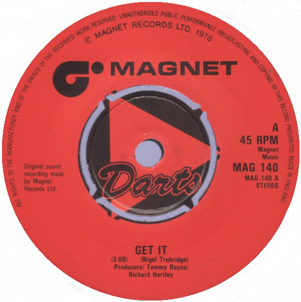 Darts - Get It - Used Vinyl Record 7" image 1