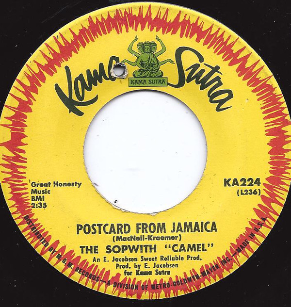 Sopwith Camel - Postcard From Jamaica - Used Vinyl Record 7" image 1