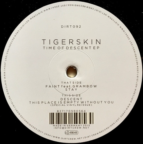Tigerskin - Time Of Descent EP - Vinyl Record 12" image 1