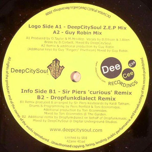 DeepCitySoul - Earthly Angel - Vinyl Record 12" image 1
