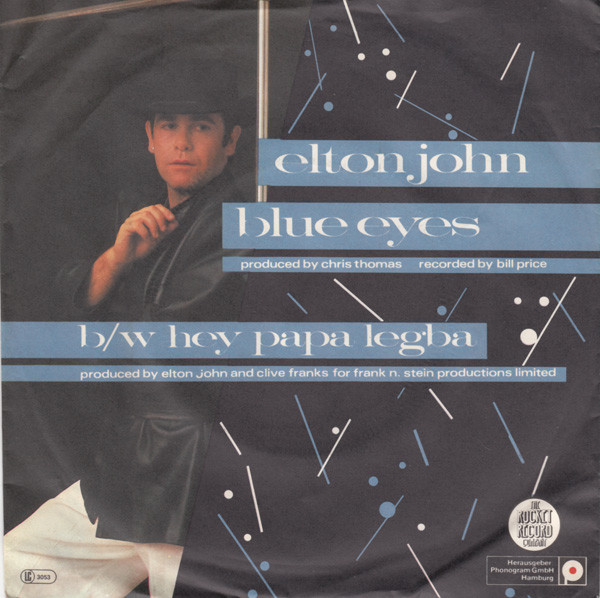 Elton John - Blue Eyes - Used Vinyl Record 7" image 1